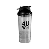 3 in 1 Shaker Bottle : 100% Leak Proof | Storage Compartment | BPA Free