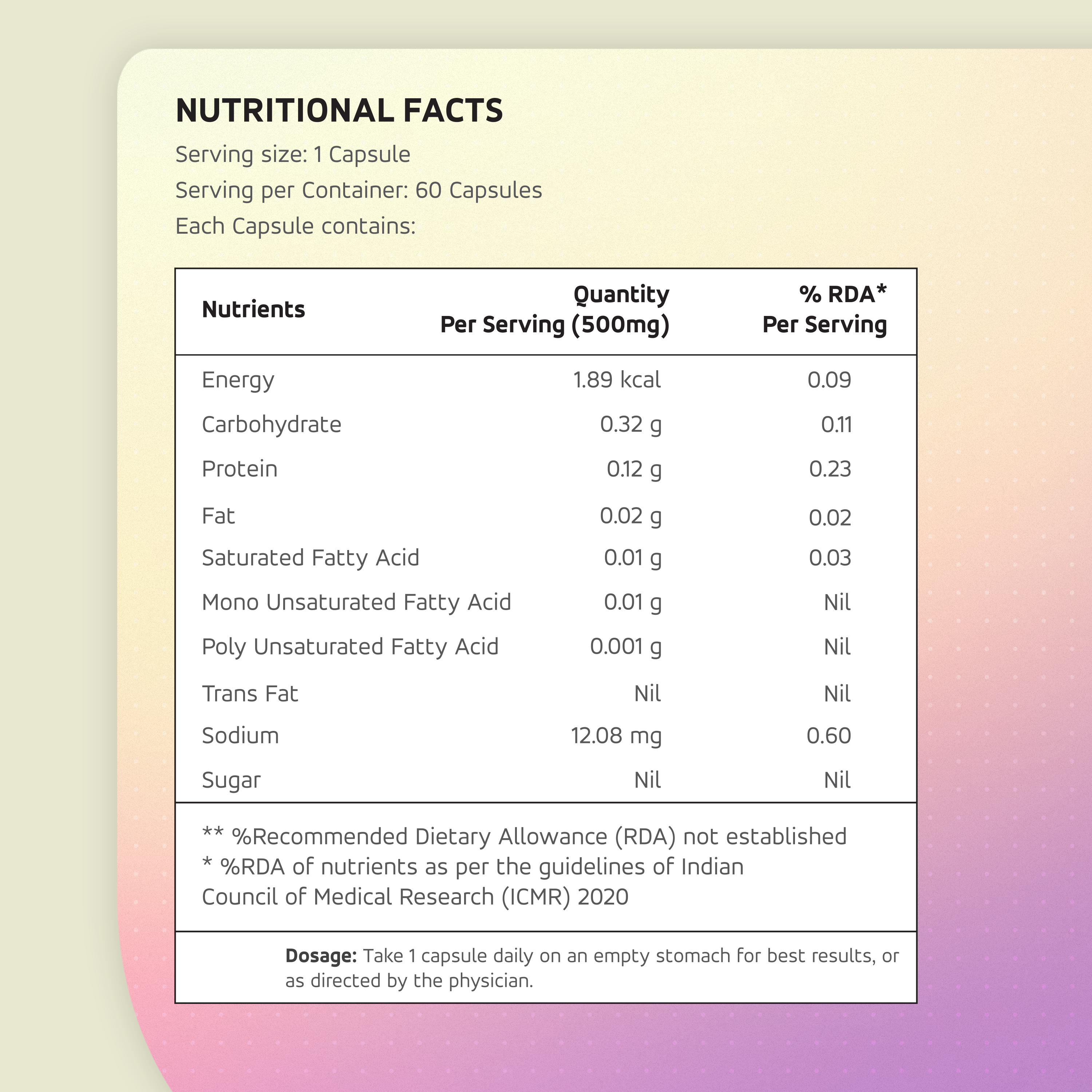 Nutrition Information