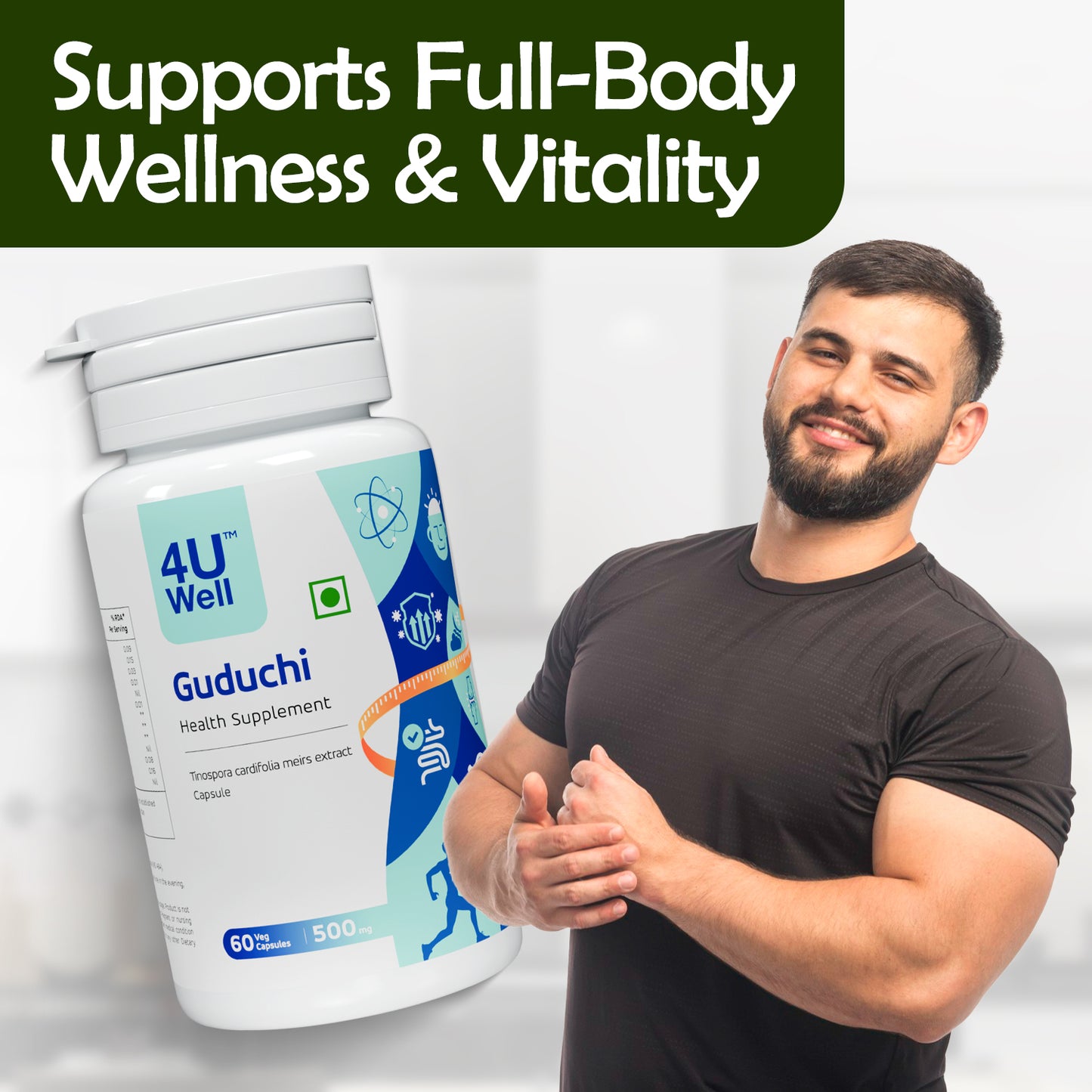 Guduchi Capsules – 500mg | Strengthens Immunity Wellness