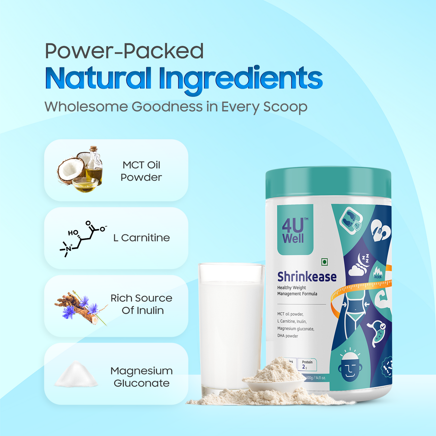SHRINKEASE - Healthy Weight Management | Fat Oxidation | Inch Loss