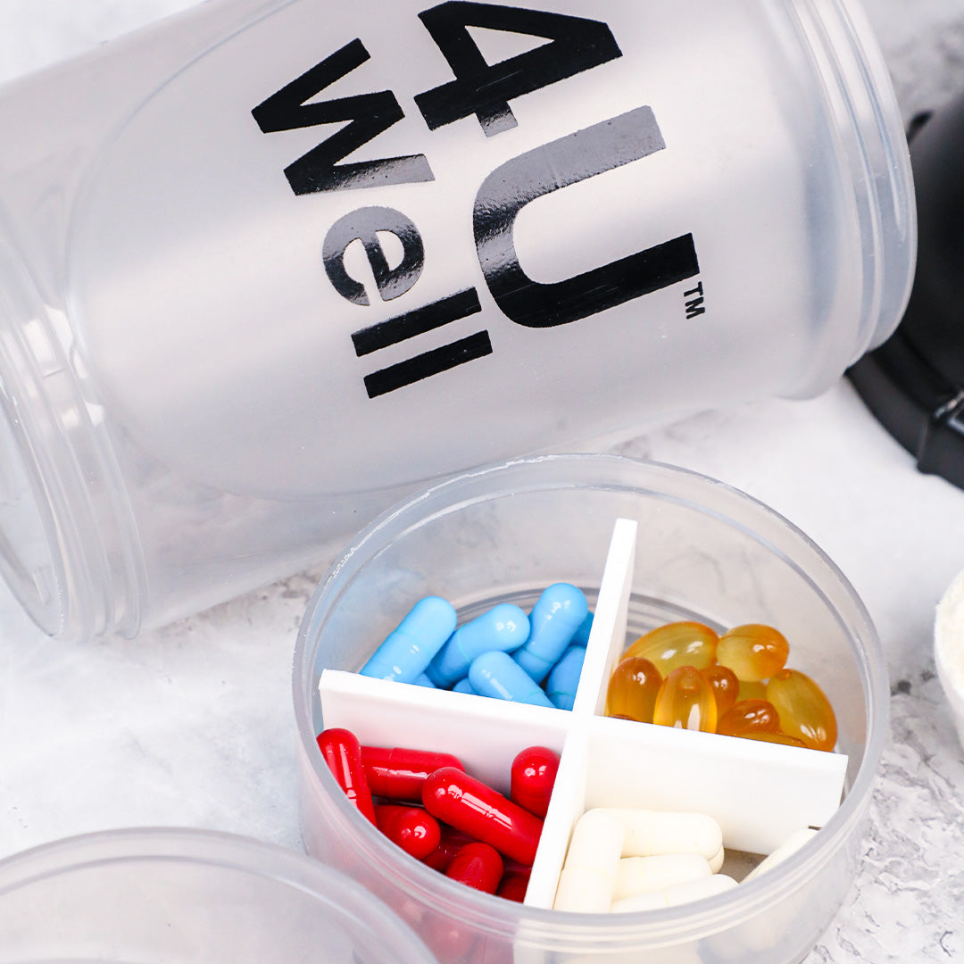 3 in 1 Shaker Bottle : 100% Leak Proof | Storage Compartment | BPA Free