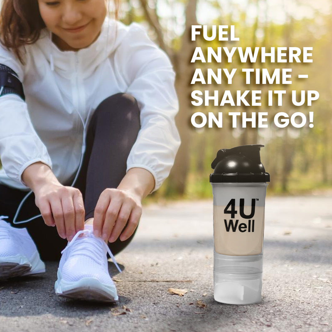 3 in 1 Shaker Bottle : 100% Leak Proof | Storage Compartment | BPA Free