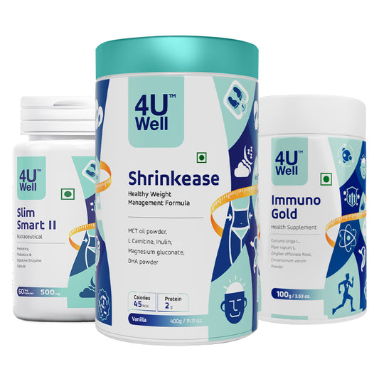 Fat Loss Combo with Immunity Booster (SHRINKEASE | Slim smart 2 | Immuno Gold)