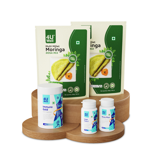 BoneFit – Bone Health Combo (Lean Core I, Bone Plus, Immuno Gold, Moringa Dosa Mix – 2 packs)