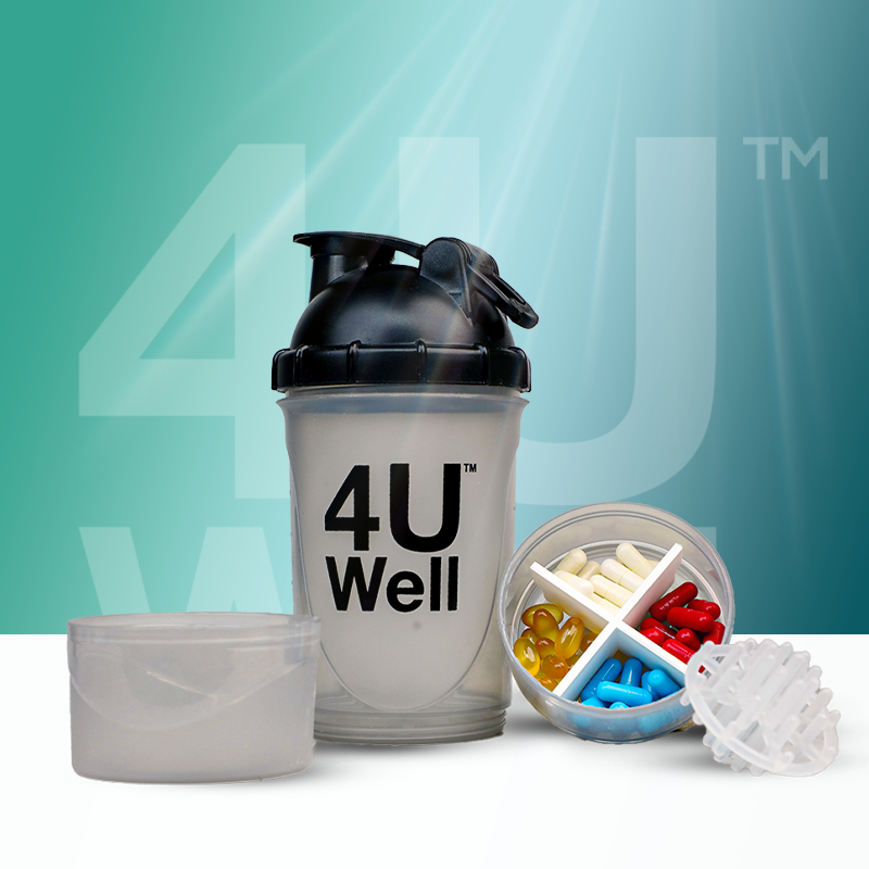3 in 1 Protein Shaker Bottle - 4UWell