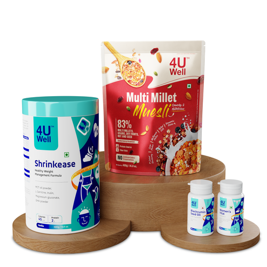 SheFit – Women’s Health Combo 2 (Shrinkease, Women’s Vital, Blackcumin Seed Oil, Multi Millet Muesli )