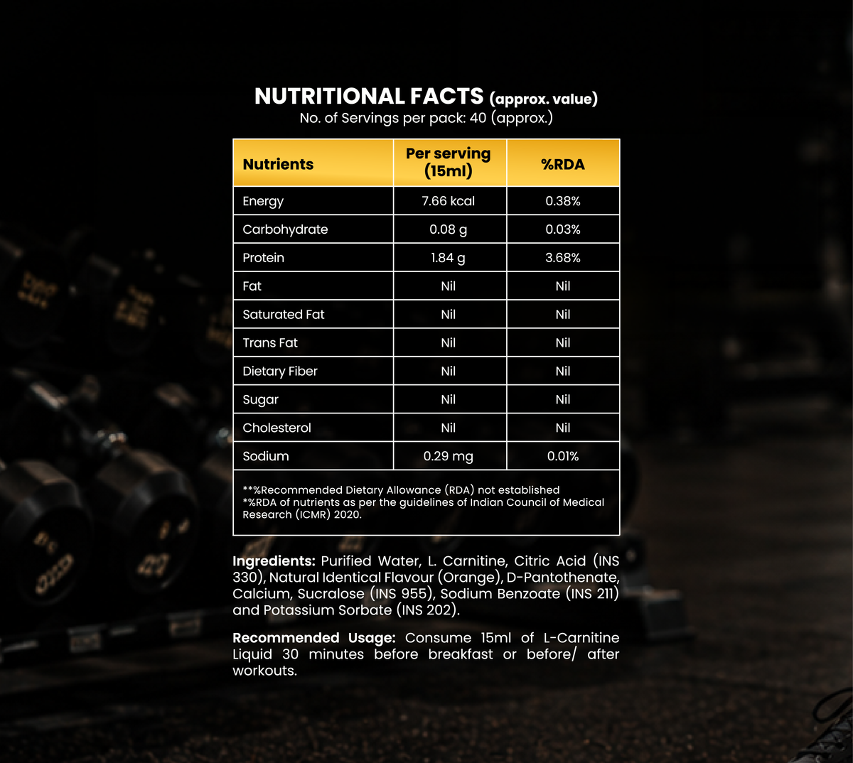 L-CARNITINE: Fat Metabolism Support | Cellular Energy | Exercise Support