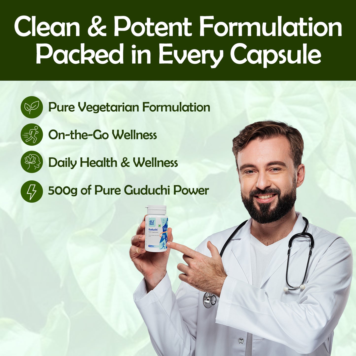 Guduchi Capsules – 500mg | Strengthens Immunity Wellness