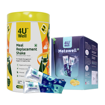 Weight Loss & Gut Booster Kit | Weight Loss Shake with MCT + METAWELL (Gut Restore)