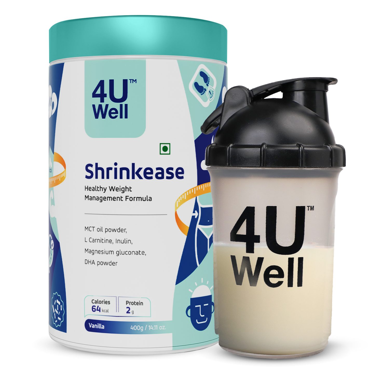 SHRINKEASE - Healthy Weight Management | Fat Oxidation | Inch Loss