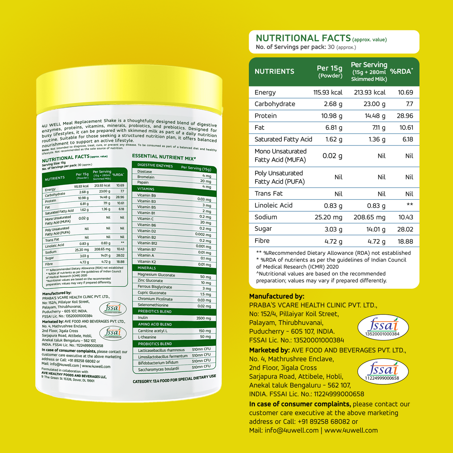 MEAL REPLACEMENT SHAKE - Fat Burn | Healthy Weight Loss | Gut Friendly