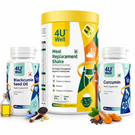 Overweight Management Combo (MEAL REPLACEMENT SHAKE  | Blackcumin Seed Oil | CURCUMIN)