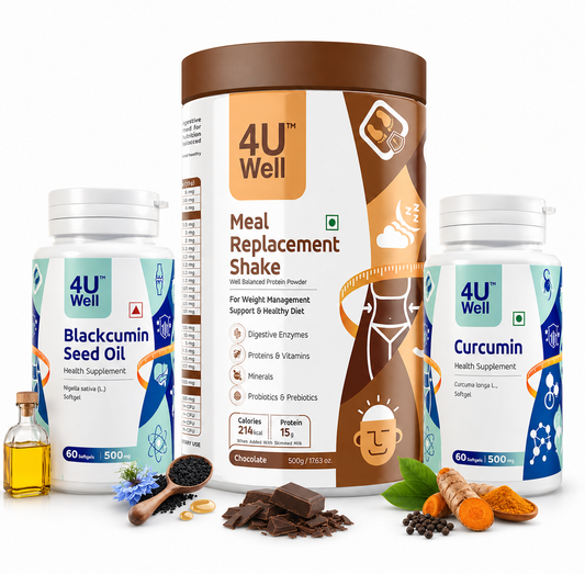 Overweight Management Combo (MEAL REPLACEMENT SHAKE  | Blackcumin Seed Oil | CURCUMIN)