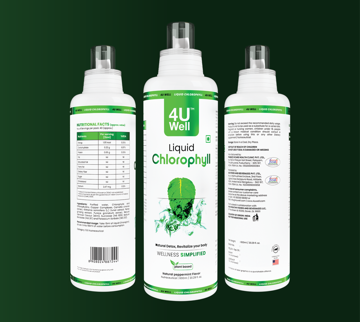 Liquid Chlorophyll : Natural Detox | 600mL