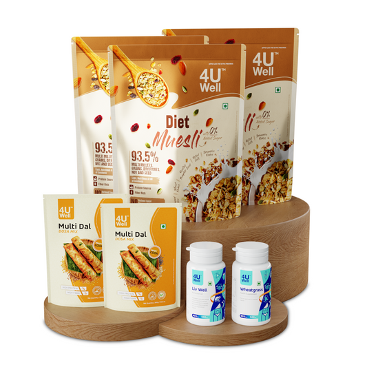 Liver Health Combo 2  (Wheatgrass , Liv Well & Dal Dosa Mix qty 2, Diet Museli  3 qty)