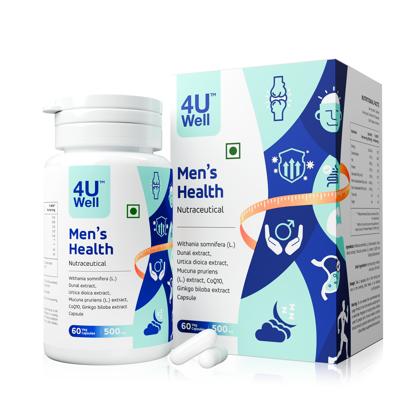 MEN'S HEALTH: Daily Wellness Support for Men | Energy & Vitality | Active Lifestyle Formula