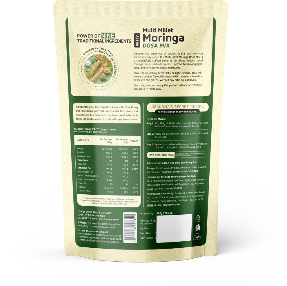 Creamed Honey + Moringa Dosa Mix Combo (Pack of 2)
