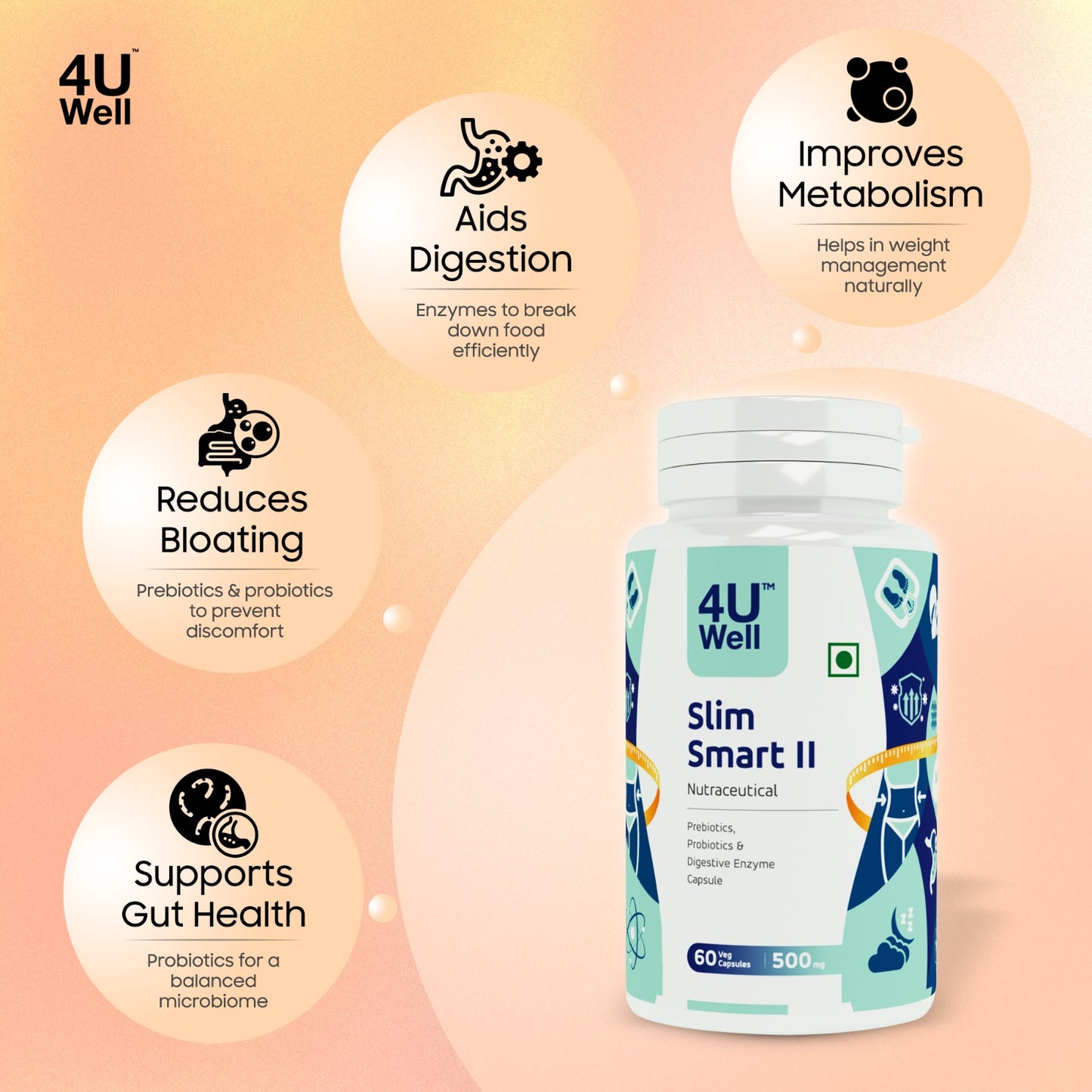 SLIM SMART II : Gut Health | Weight Loss Booster | Improve Digestion