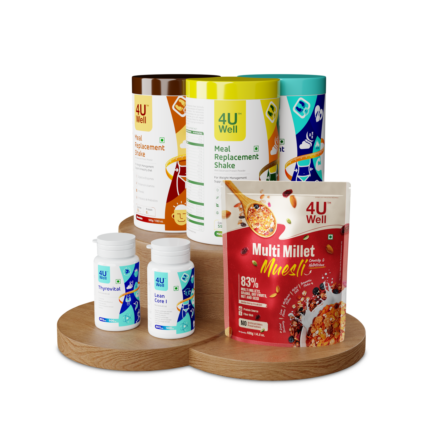 ThyroSlim – Thyroid Wellness & Weight Management Combo (Meal Replacement Shake, Thyrovital, Lean Core I, Multi Millet Museli)