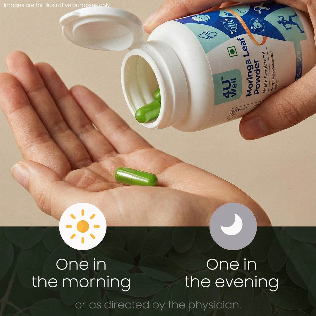 4UWELL Hair Growth & Wellness Combo  (Moringa and Blackcumin)