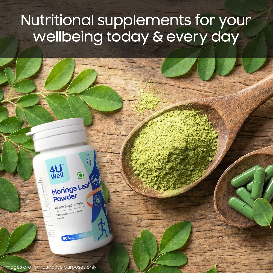 4UWELL Hair Growth & Wellness Combo  (Moringa and Blackcumin)