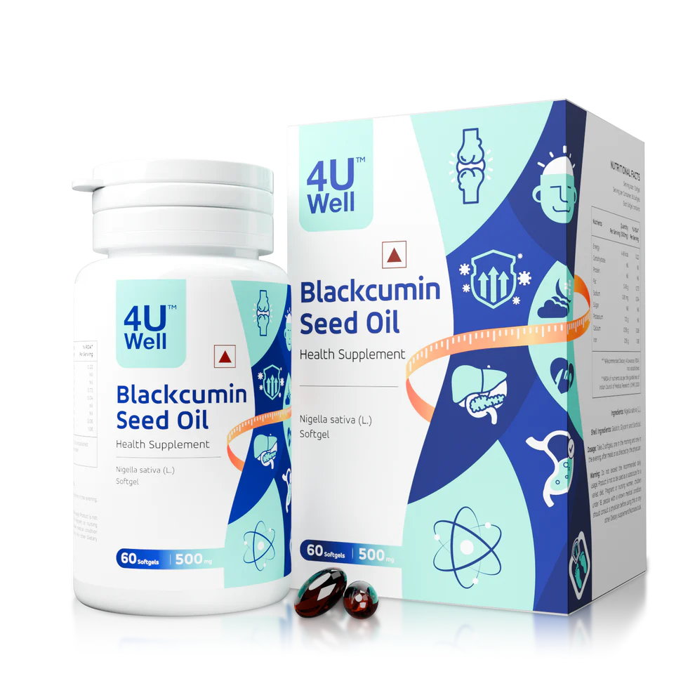 4UWELL Hair Growth & Wellness Combo  (Moringa and Blackcumin)