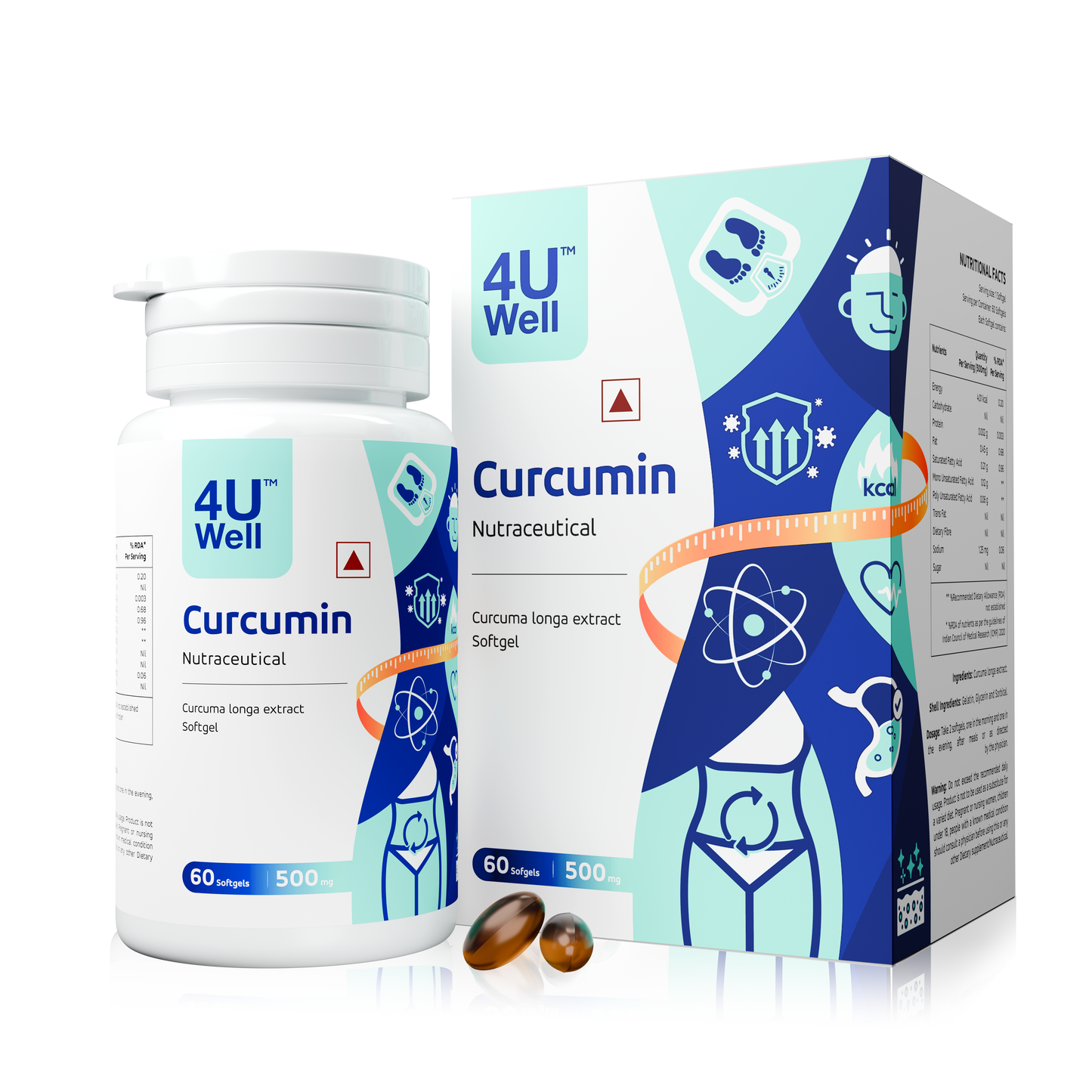 CURCUMIN: Antioxidant & Anti-inflammatory | Boosts Immune System | Skin Health | Joint Support