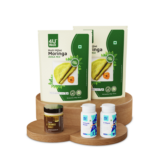 Immune Shield+ – Immune Health Combo (Immune Boost, E-Maxx, Creamed Honey, Moringa Dosa Mix – 2 packs)
