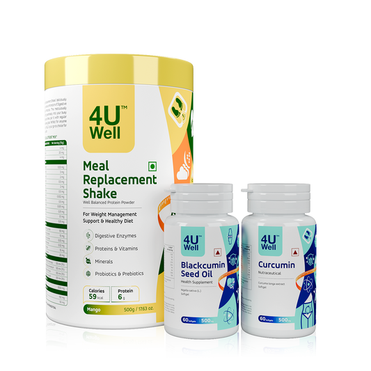 Overweight Management Combo (MEAL REPLACEMENT SHAKE  | Blackcumin Seed Oil | CURCUMIN)