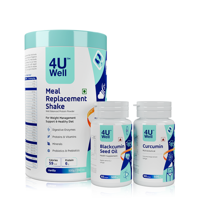 Overweight Management Combo (MEAL REPLACEMENT SHAKE  | Blackcumin Seed Oil | CURCUMIN)