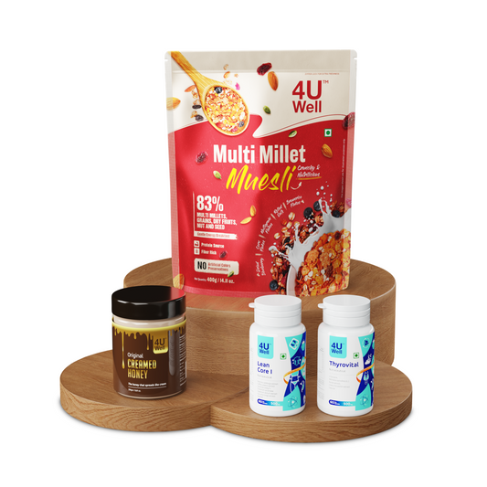 ThyroSlim – Thyroid Combo 2 (Lean Core I, Thyrovital, Multi Millet Muesli, Creamed Honey)