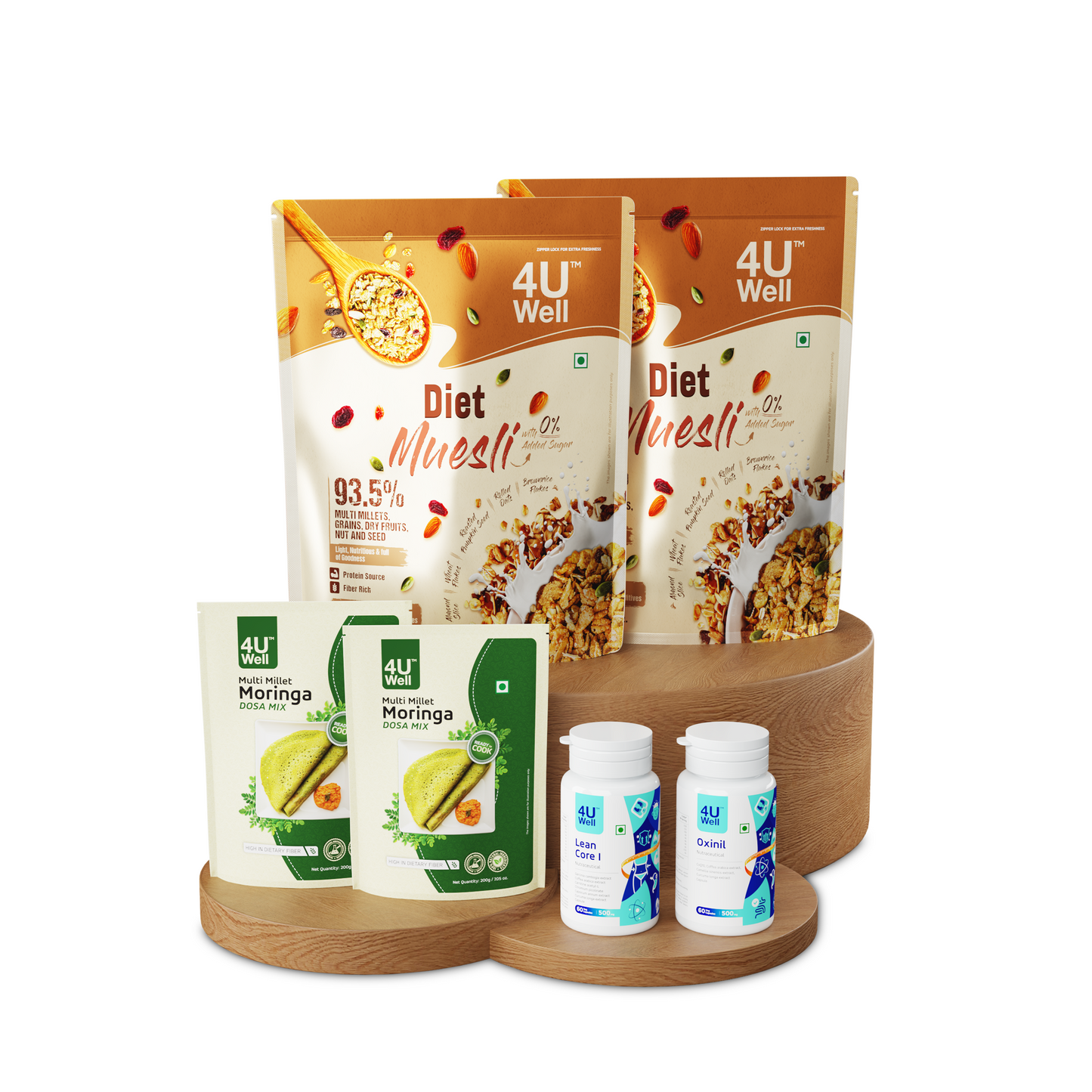 Weight Loss – Combo 2 (Lean Core I, Curcumin, Oxinil, Multi Millet Muesli)